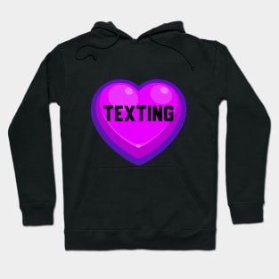 Heart Texting love pink Hoodie